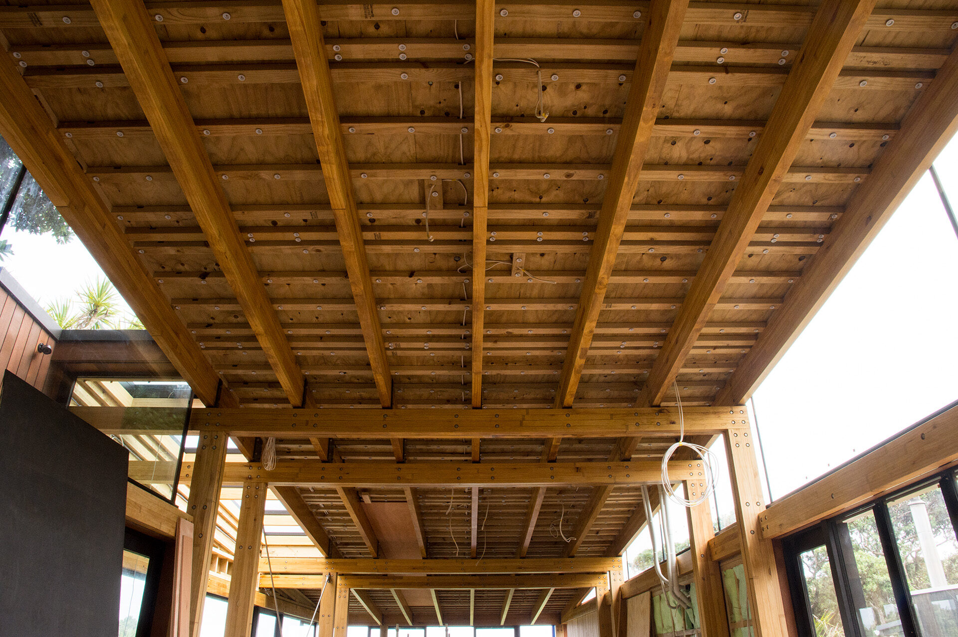 Interior ceiling exposed